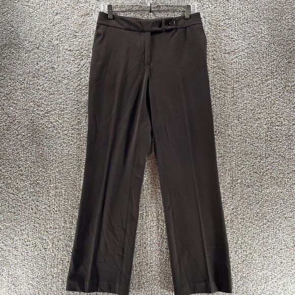 Talbots Pants Womens 6 Brown Signature Boot Trousers Polyester Preppy Career - Picture 1 of 11
